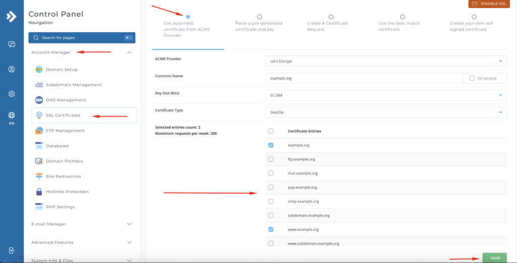 issue ssl certificate image