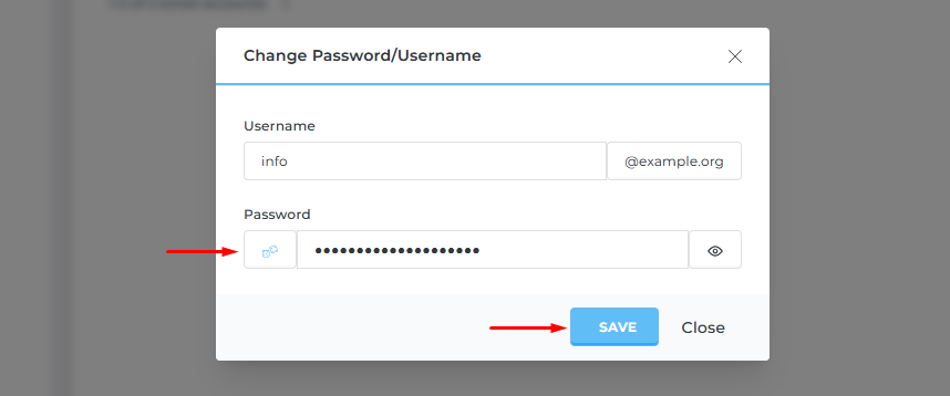 change email password