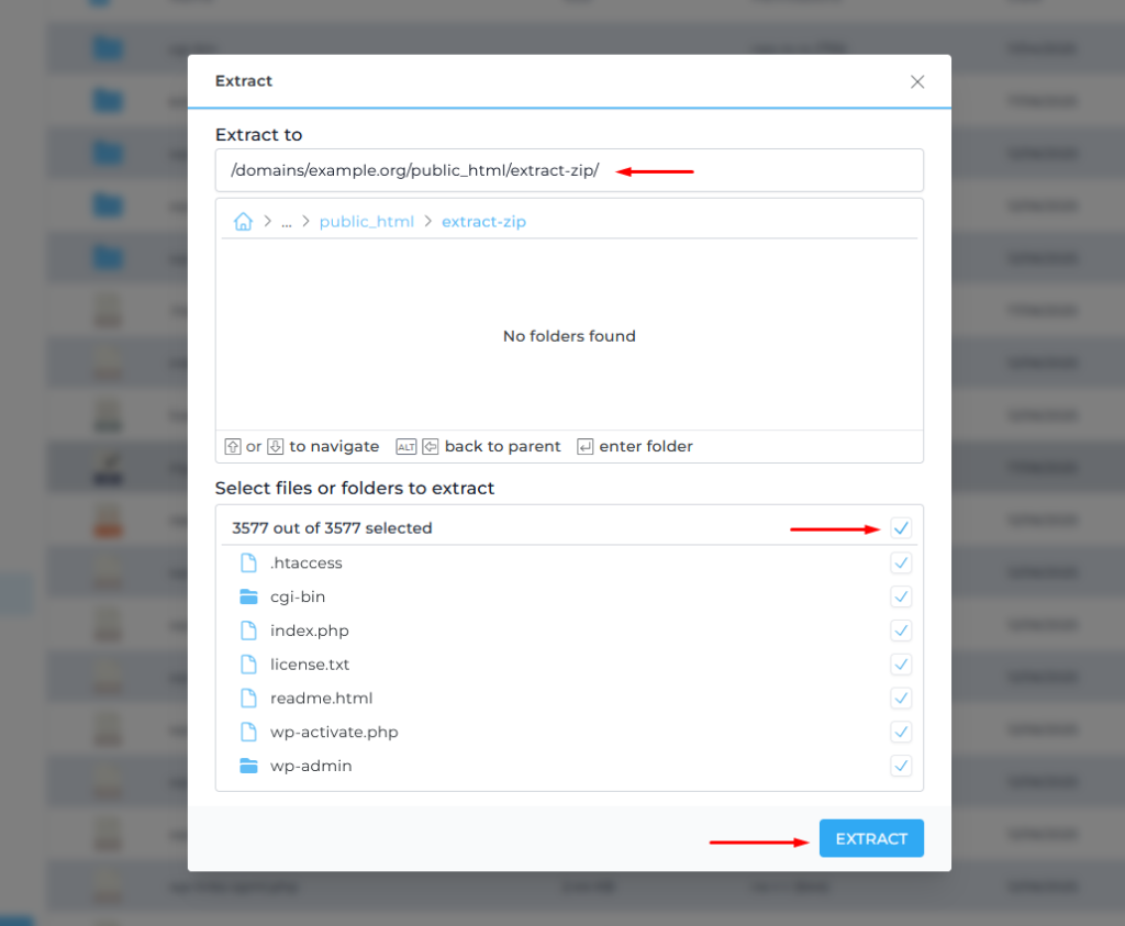 extract compressed file