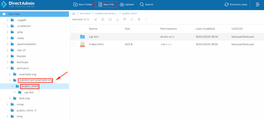 select path for htaccess file