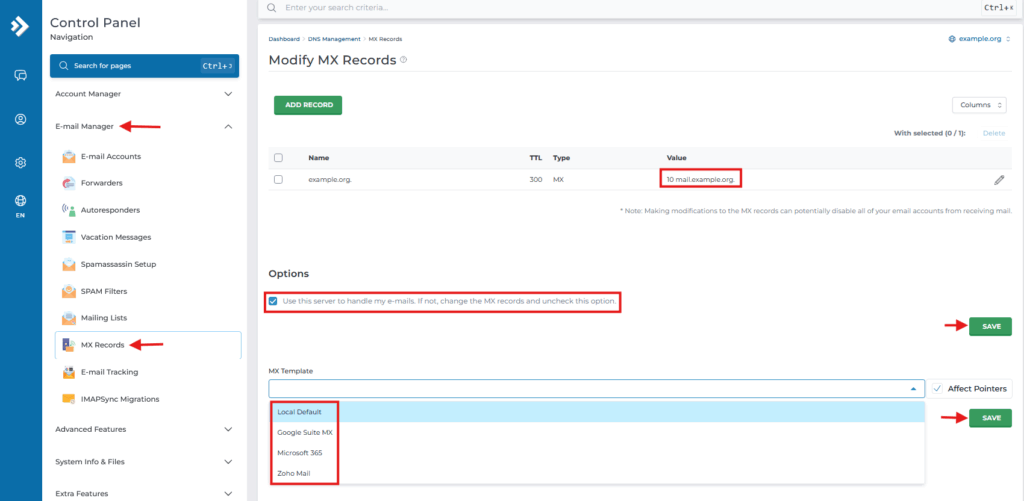 set mx configurations